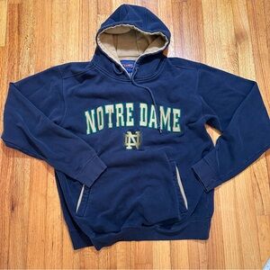 Notre Dame ND Hoodie Mens Medium Champs Sweatshirt Blue Team Sweater